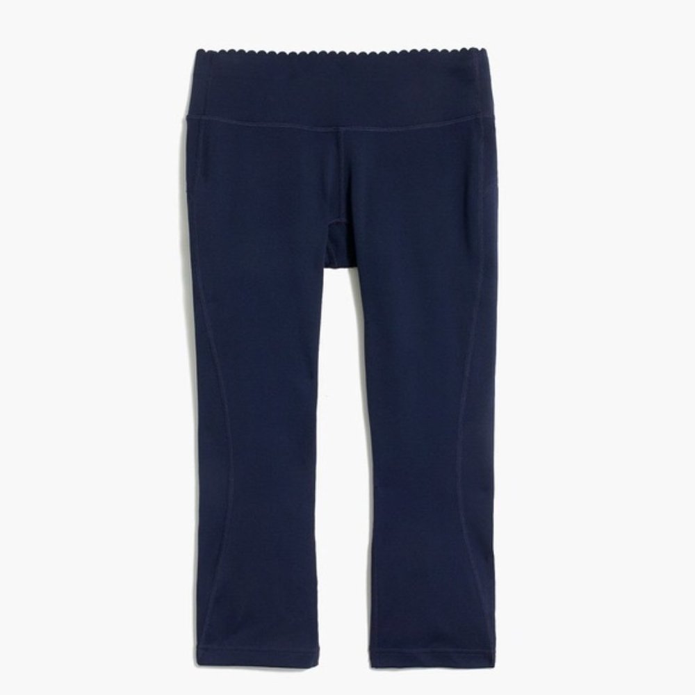New Balance x J.Crew crop scallop leggings, NWT